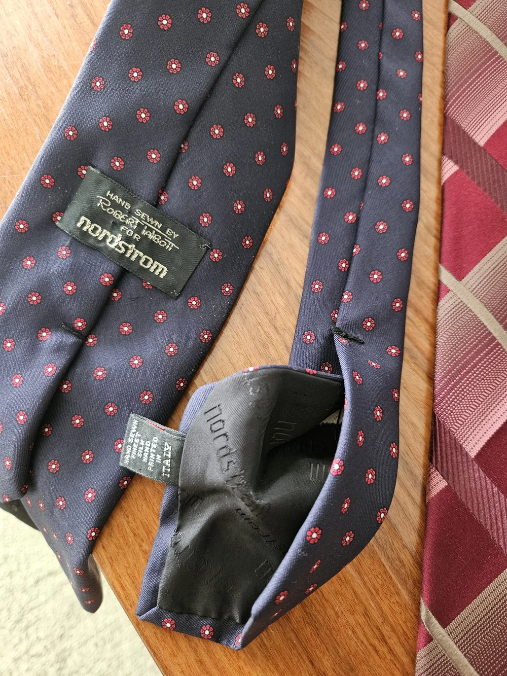 DIOR, CARDIN, NORDSTROM ETC Mens Paisley and Patterned Silk Tie, Set Of 4